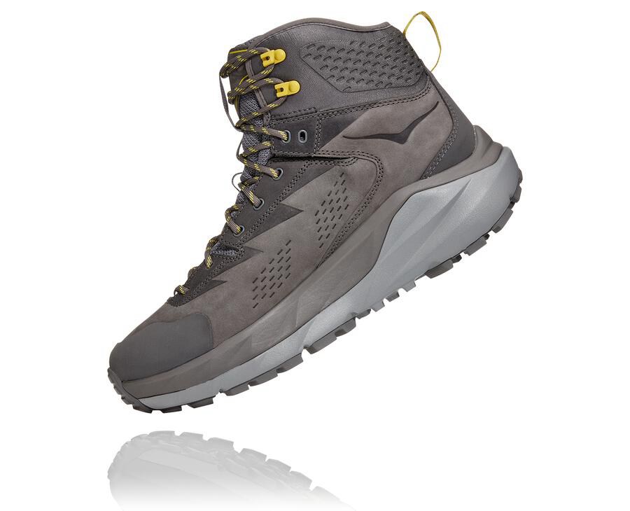 Hoka One One Mens Hiking Boots - Kaha GORE-TEX - Grey - QBPC17809